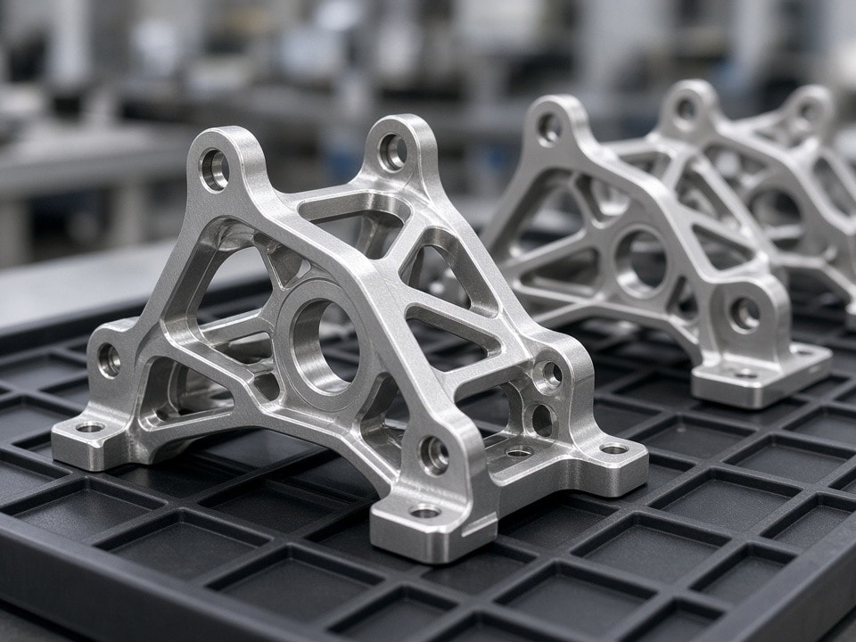 Precision-machined structural airframe bracket for an industrial UAV