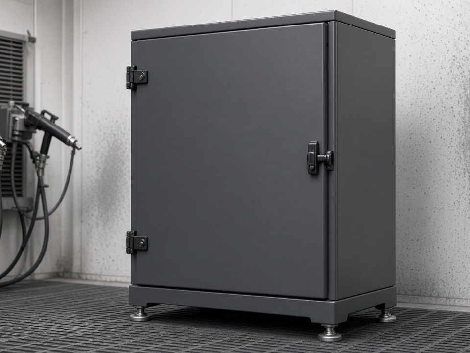 Industrial Epoxy & Powder Coating for Outdoor Control Cabinets in GCC Conditions