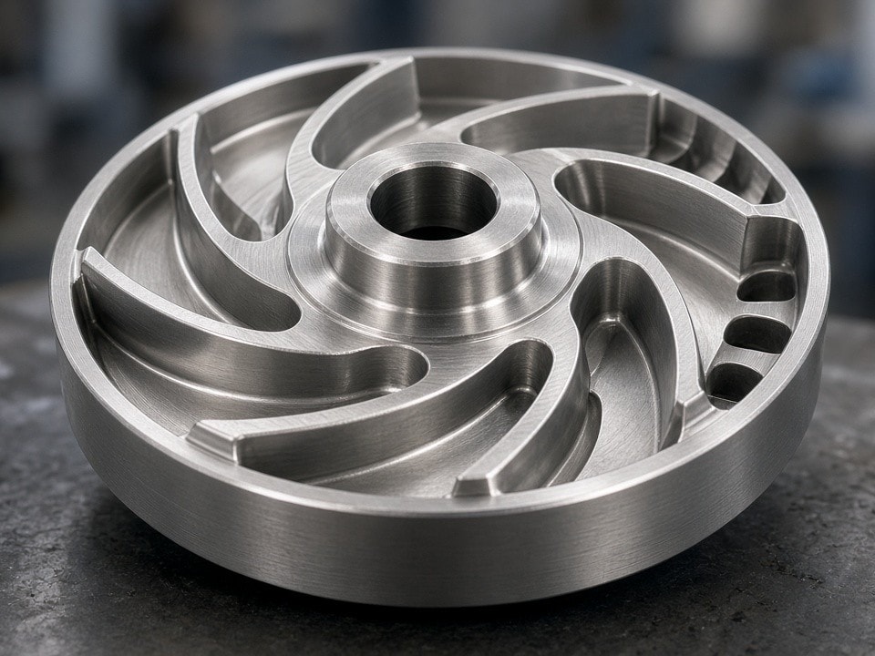 Precision-machined high-pressure RO pump impeller